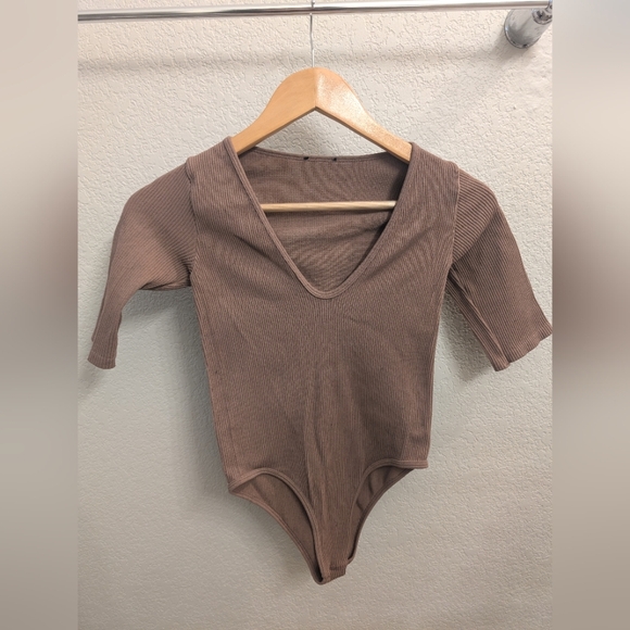Zara Mauve Long Sleeve Bodysuit - Picture 1 of 2